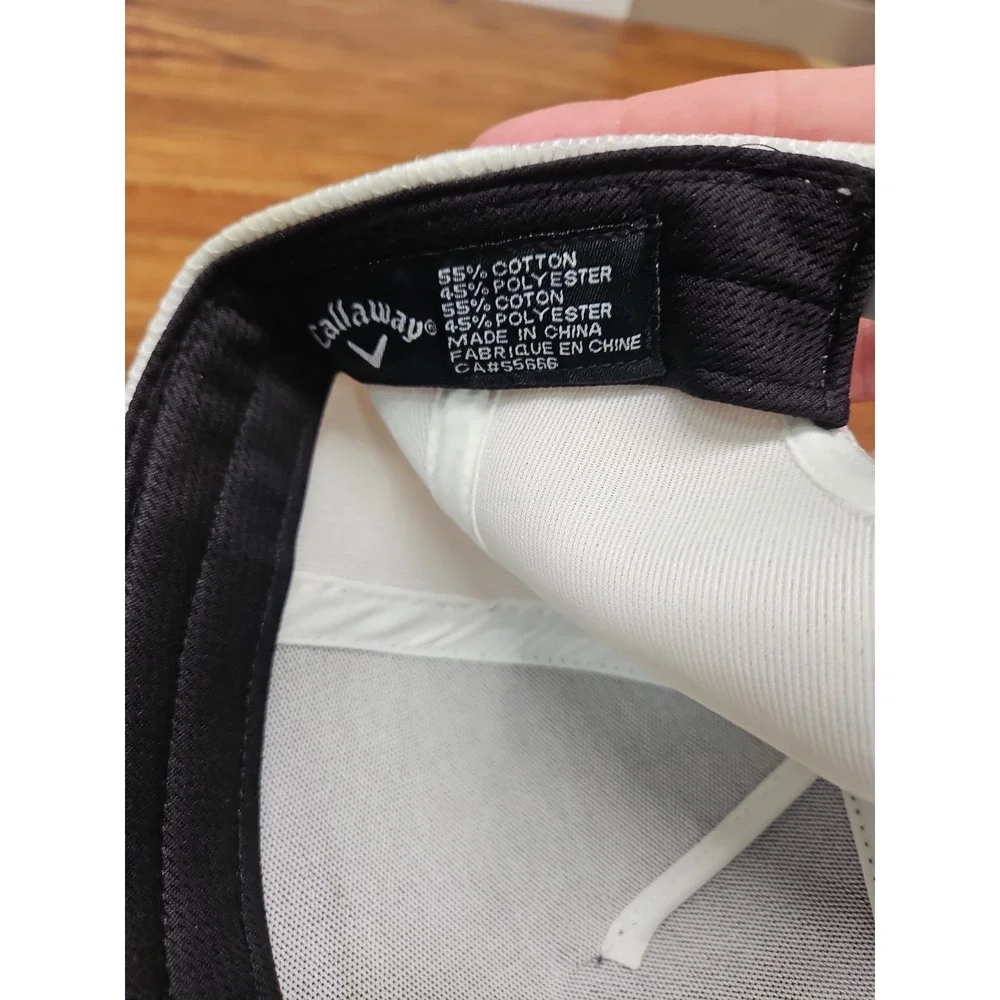 Callaway Golf Hat Logo Baseball Cap White Gray Snapback Adjustable